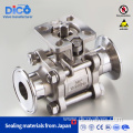 Clamp End with ISO5211 CF8/CF8m 3PC Ball Valve